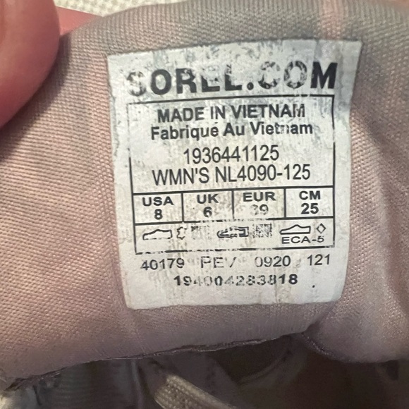 Sorel Women's Out N About Plus Lace Womens 8 shoe seasalt cream tan * no insoles - Picture 4 of 7